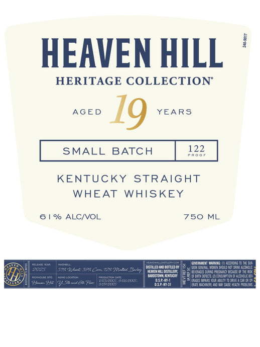 Aged Elegance: Heaven Hill Heritage 19-Year Kentucky Straight Wheat Whiskey