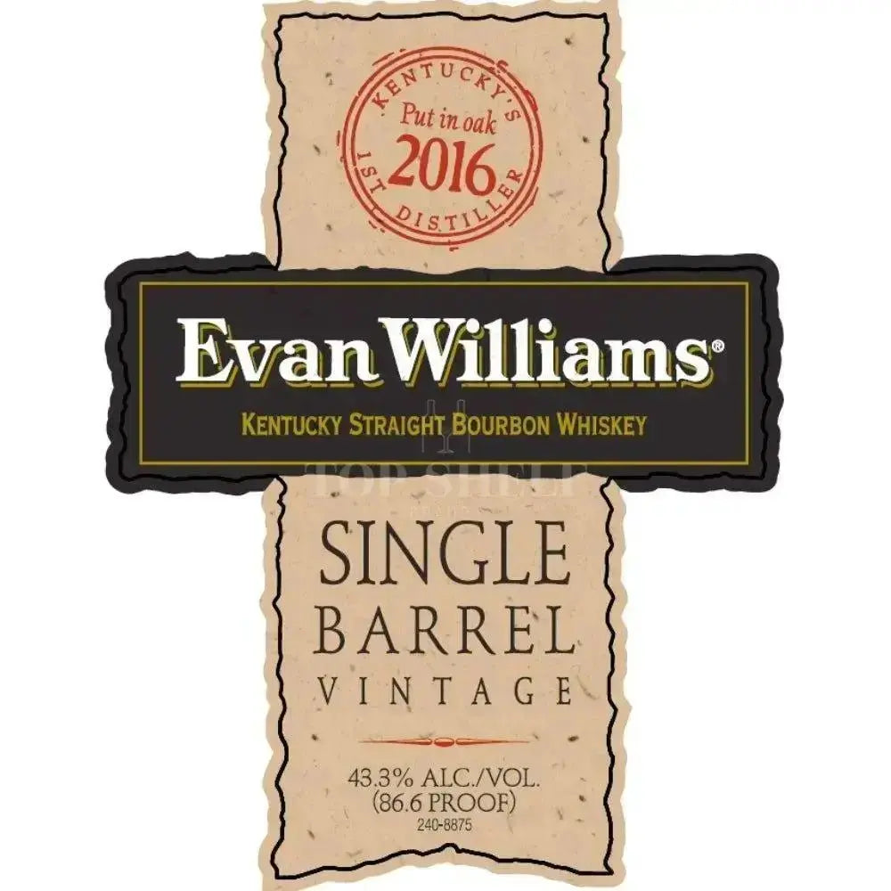 Blog Title: "Evan Williams Single Barrel Vintage 2016: A Master Distiller's Selection" - Main Street Liquor