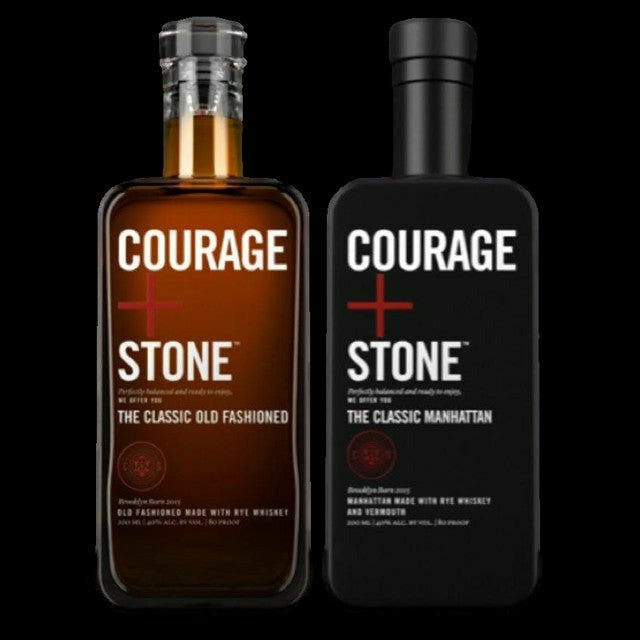 Crafted Classics: Courage + Stone 200ml Old Fashioned & Manhattan Variety Pack