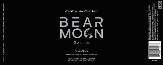 Crafted Elegance: Bear Moon Spirits Vodka - Main Street Liquor