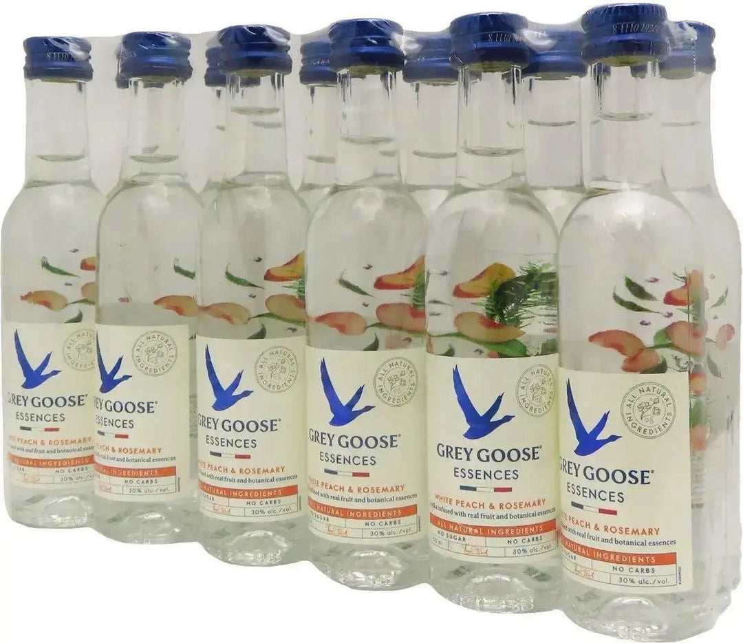 "Deliciously Refreshing: Grey Goose White Peach & Rosemary Essences 12pk" - Main Street Liquor