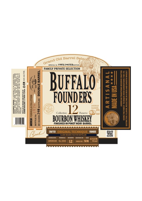 Discover the Elegance of Buffalo Founder's 12 Collection Reserve Bourbon Whiskey