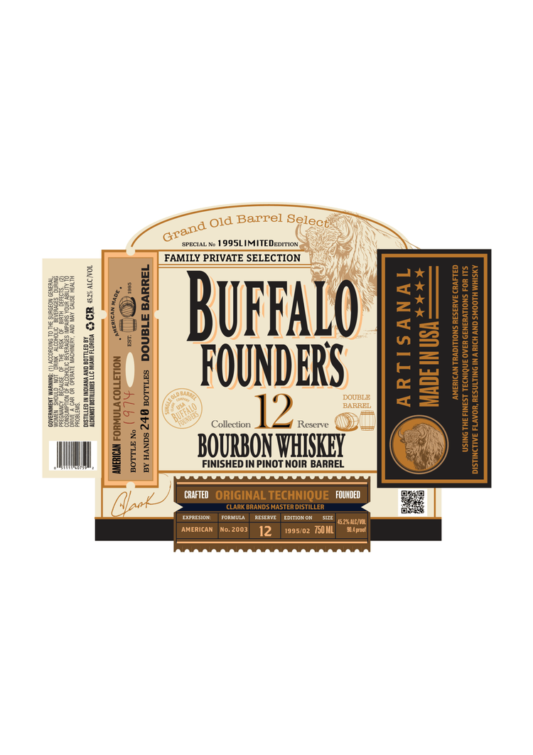 Discover the Elegance of Buffalo Founder's 12 Collection Reserve Bourbon Whiskey - Main Street Liquor