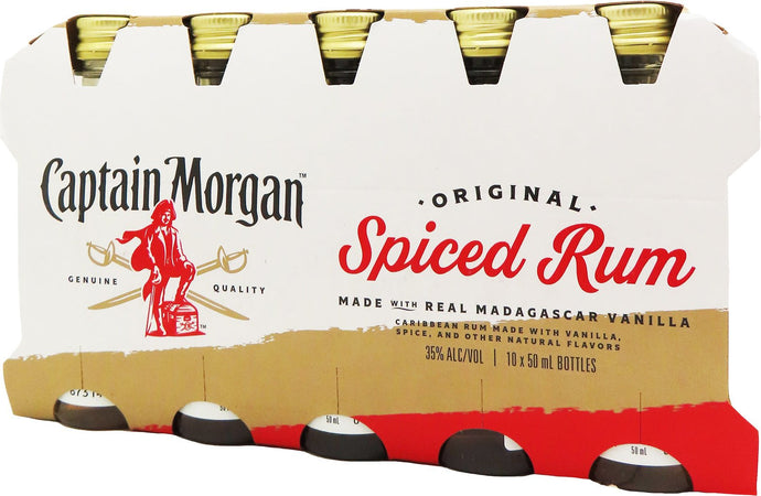 Embark on an Adventure with Captain Morgan Spiced Rum 50ML 10PK