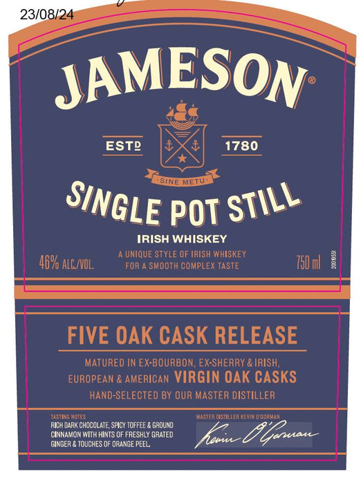 Exploring the Art of Jameson's Five Oak Cask Irish Whiskey