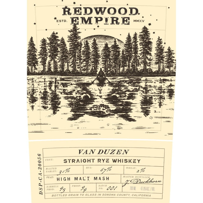 Exploring the Unique Flavor of Redwood Empire Van Duzen Straight Rye Whiskey