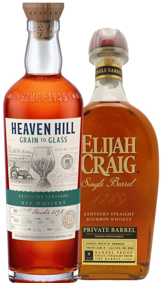 Heaven Hill Grain to Glass Rye & Elijah Craig Mission Barrel Combo: A Match Made in Whiskey Heaven - Main Street Liquor