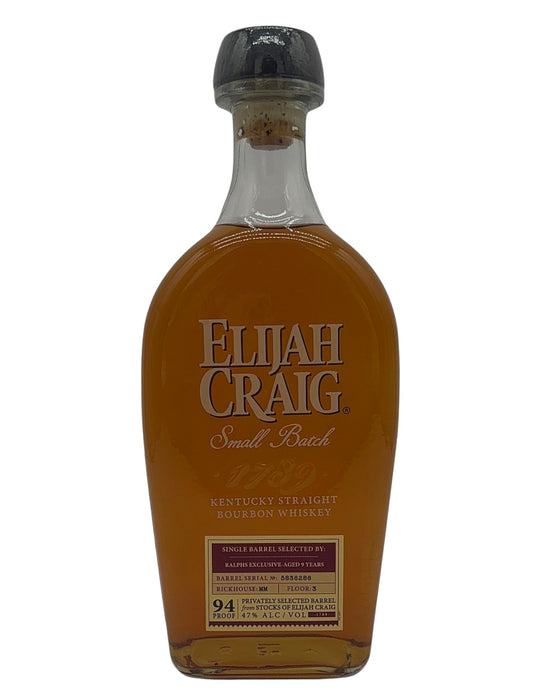 Ralph's Exclusive: Elijah Craig Small Batch 9 Year Single Barrel Pick