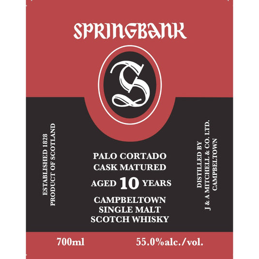 Springbank Palo Cortado Cask Matured 10 Year Old: A Unique and Artisanal Whisky Experience - Main Street Liquor