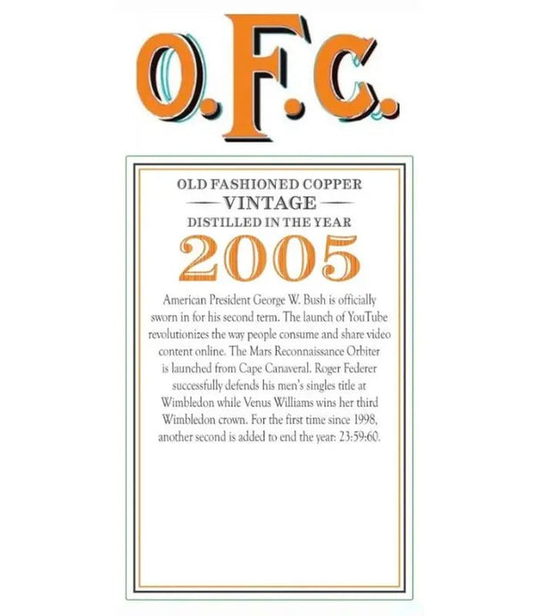 Tasting the Time: Buffalo Trace O.F.C. Vintage 2005 Bourbon Whiskey