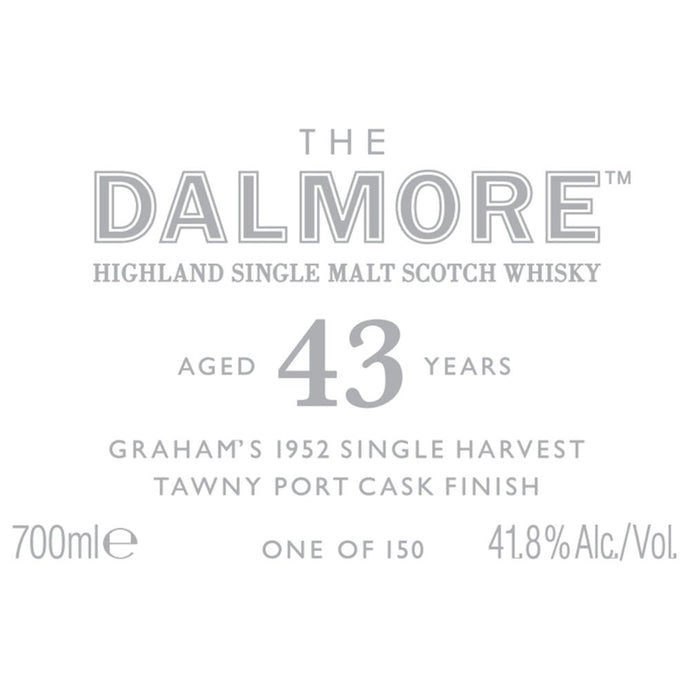 The Dalmore 43 Year Old Graham’s 1952 Single Harvest Tawny Port Cask: A Sign of Absolute Quality