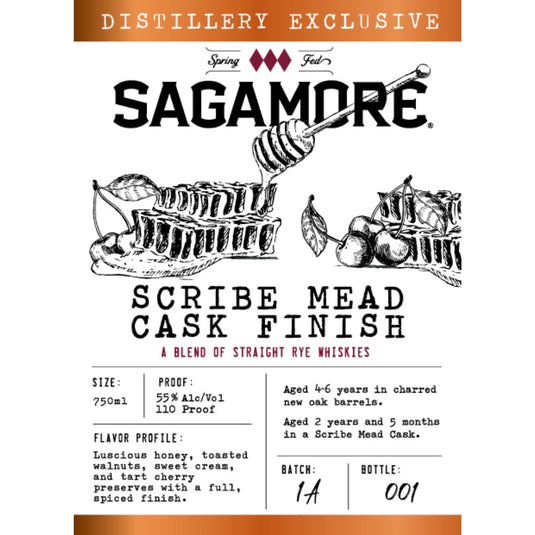 The Decadent Blend: A Review of Sagamore Spirit Scribe Mead Cask Finish Straight Rye - Main Street Liquor