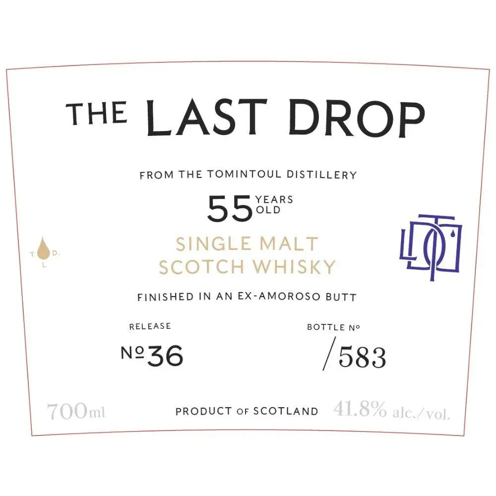 "Unlocking the Magic: The Last Drop Release No. 36 55 Year Old Whisky Review" - Main Street Liquor