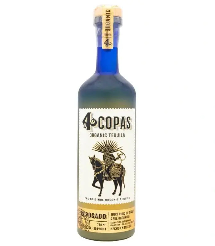 4 Copas Organic Tequila Reposado 750mL - Main Street Liquor
