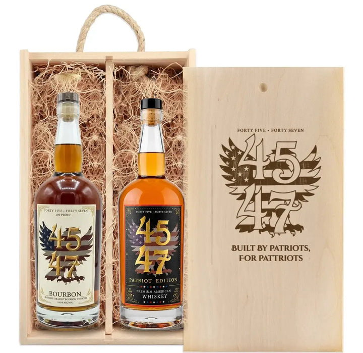 4547 Patriot Box with 109 Proof and Patriot Edition bottles in wooden gift box