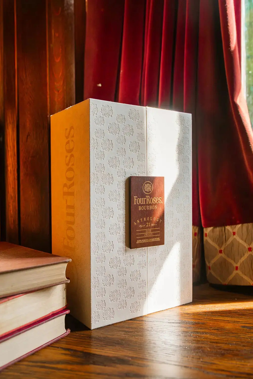 A white embossed box of Main Street Liquor&