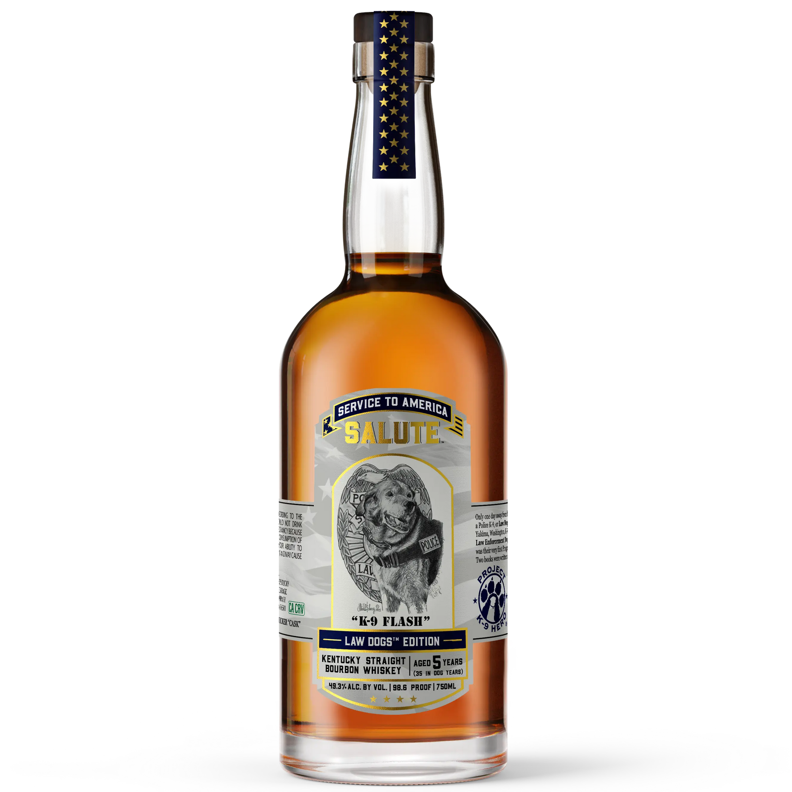 Service to America Salute™ Whiskey - Law Dogs K-9 Flash Heritage Distilling