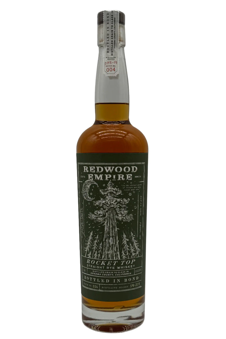 Redwood Empire Rocket Top Bottled in Bond Straight Rye Whiskey Batch 004 2025 Release Redwood Empire Whiskey