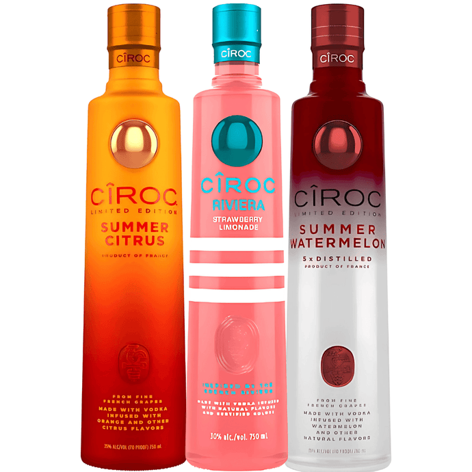 Ciroc Summer Splash Bundle: Summer Citrus, Watermelon & Riviera Strawberry Lemonade Vodkas