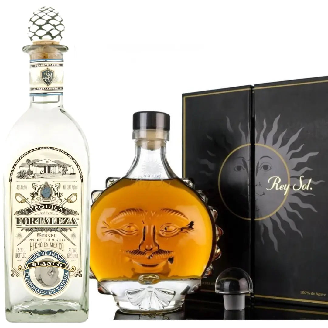 Agave Icons Bundle: Fortaleza Blanco & San Matias Rey Sol Extra Anejo Tequila Main Street Liquor