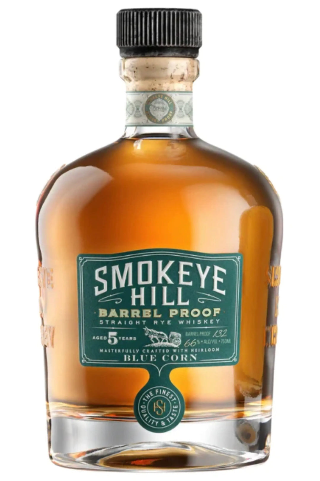 Smokeye Hill Barrel Proof Straight Rye Whiskey 5 Year Heirloom Blue Corn Smokeye Hill