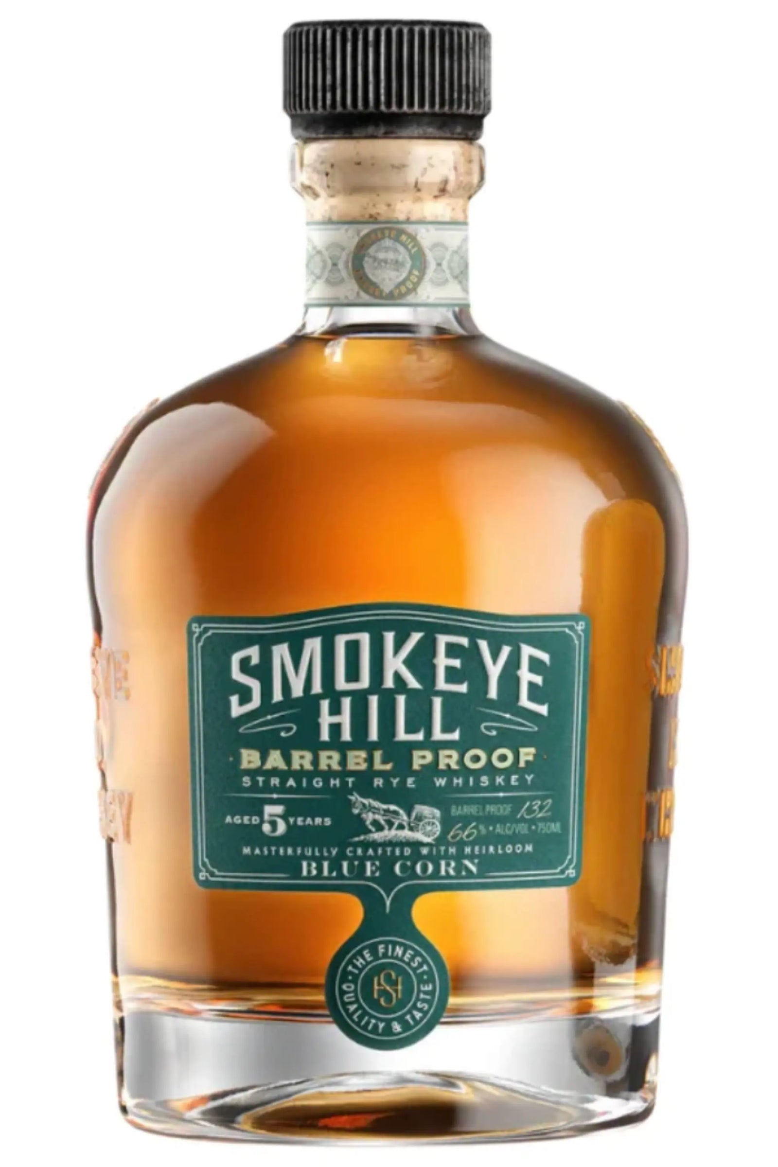 Smokeye Hill Barrel Proof Straight Rye Whiskey 5 Year Heirloom Blue Corn Smokeye Hill