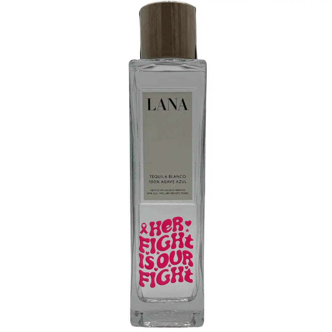 LANA Tequila Blanco Breast Cancer Awareness "Her Fight is Our Fight" Limited Edition Etched Bottle 750mL Lana Tequila