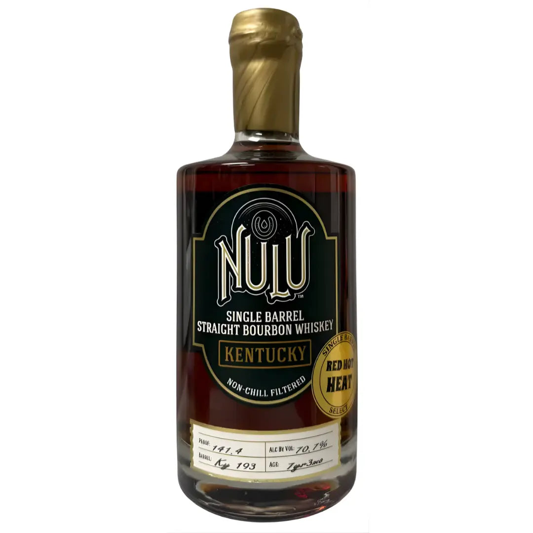 Nulu Single Barrel Straight Bourbon Whiskey 'Red Hot Heat' Hazmat 141.4 Proof Nulu