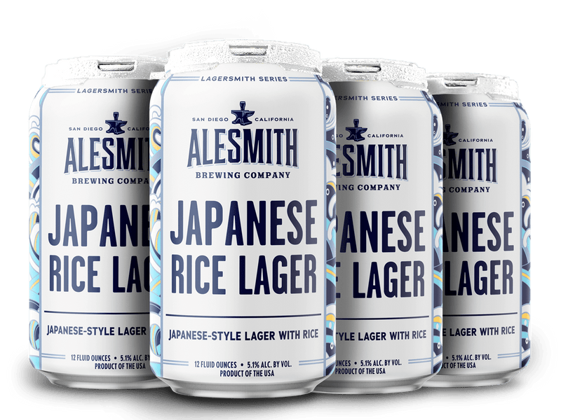 Load image into Gallery viewer, AleSmith Japanese Rice Lager (5.1% ABV) 12oz Cans - Main Street Liquor
