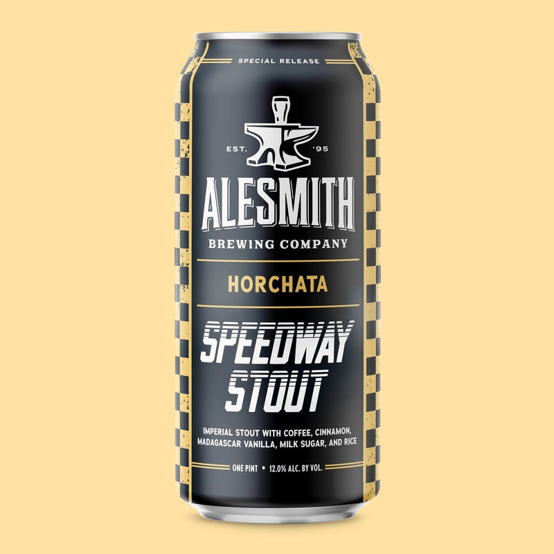 Load image into Gallery viewer, AleSmith Speedway Stout: Horchata Edition (12% ABV) 16oz Cans - Main Street Liquor
