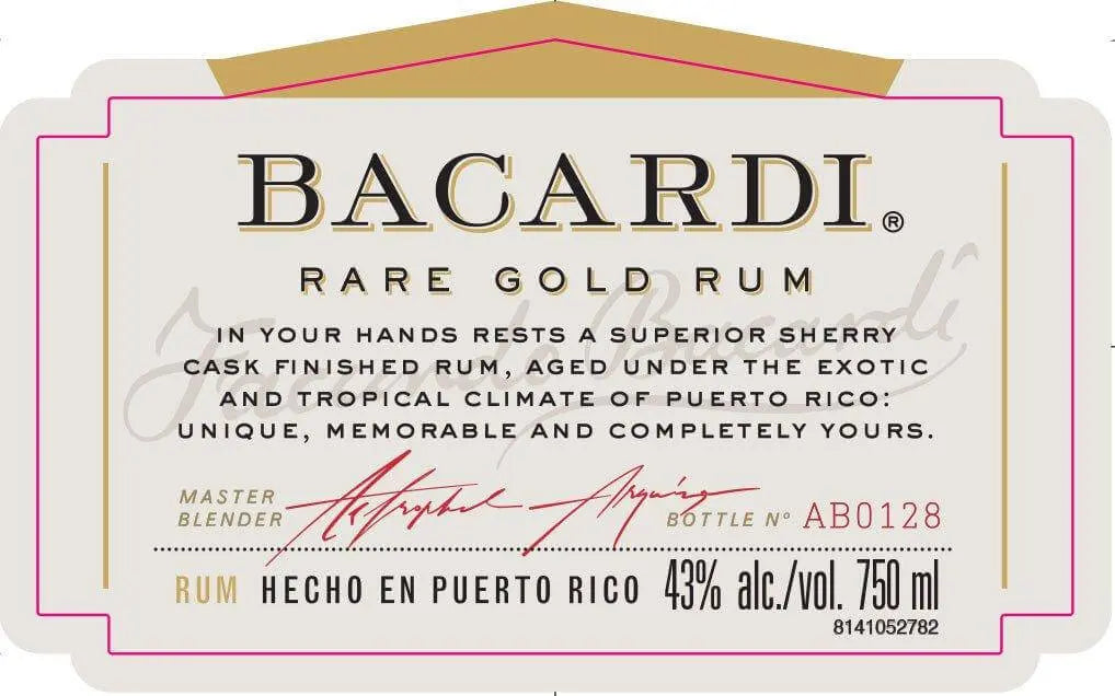 Bacardí Rare Gold Rum Sherry Cask Finished Puerto Rican Rum - Main Street Liquor