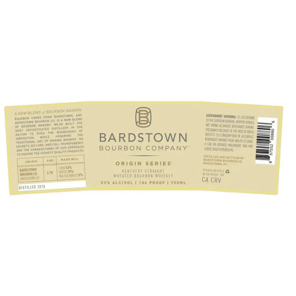 Bardstown Bourbon Origin Series Straight Wheated Bourbon - Main Street Liquor