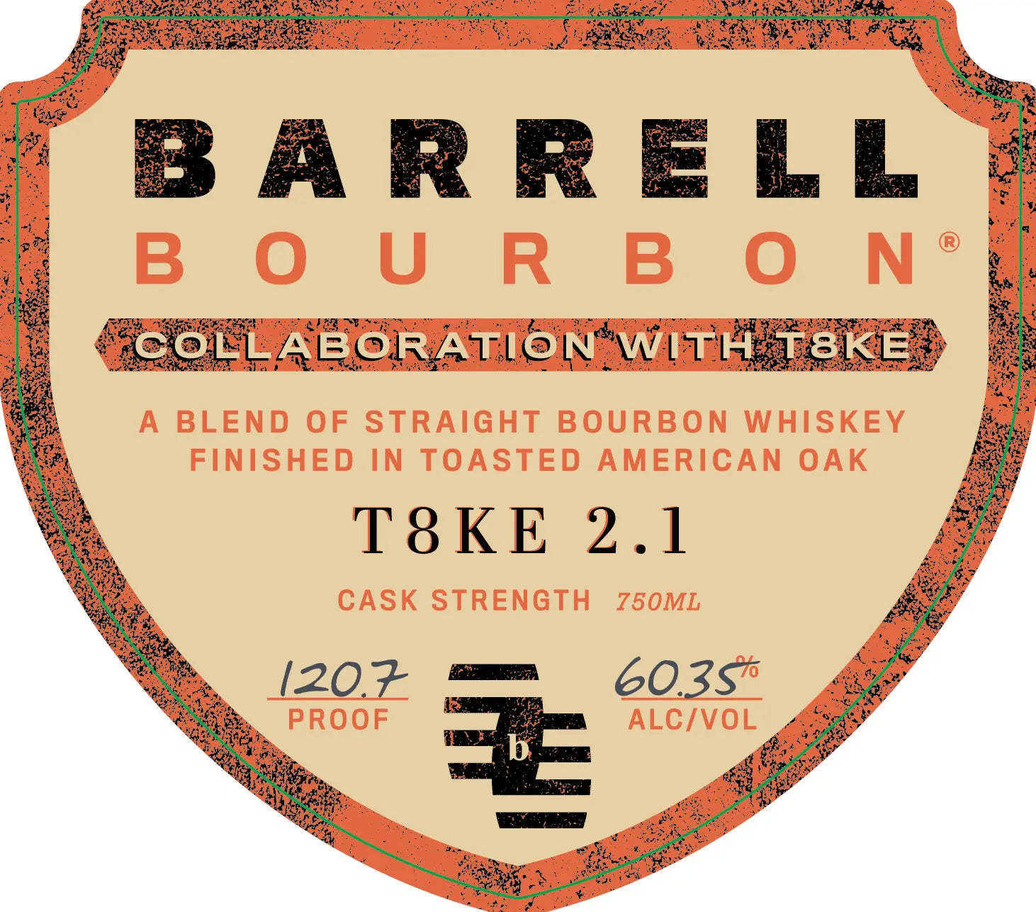 Barrell Bourbon T8KE 2.1 Toasted Oak Finish Cask Strength 750ml Barrell Craft Spirits