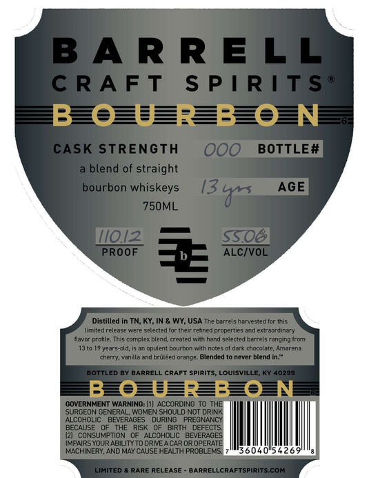 Barrell Craft Spirits Grey Label 13 Year - Main Street Liquor