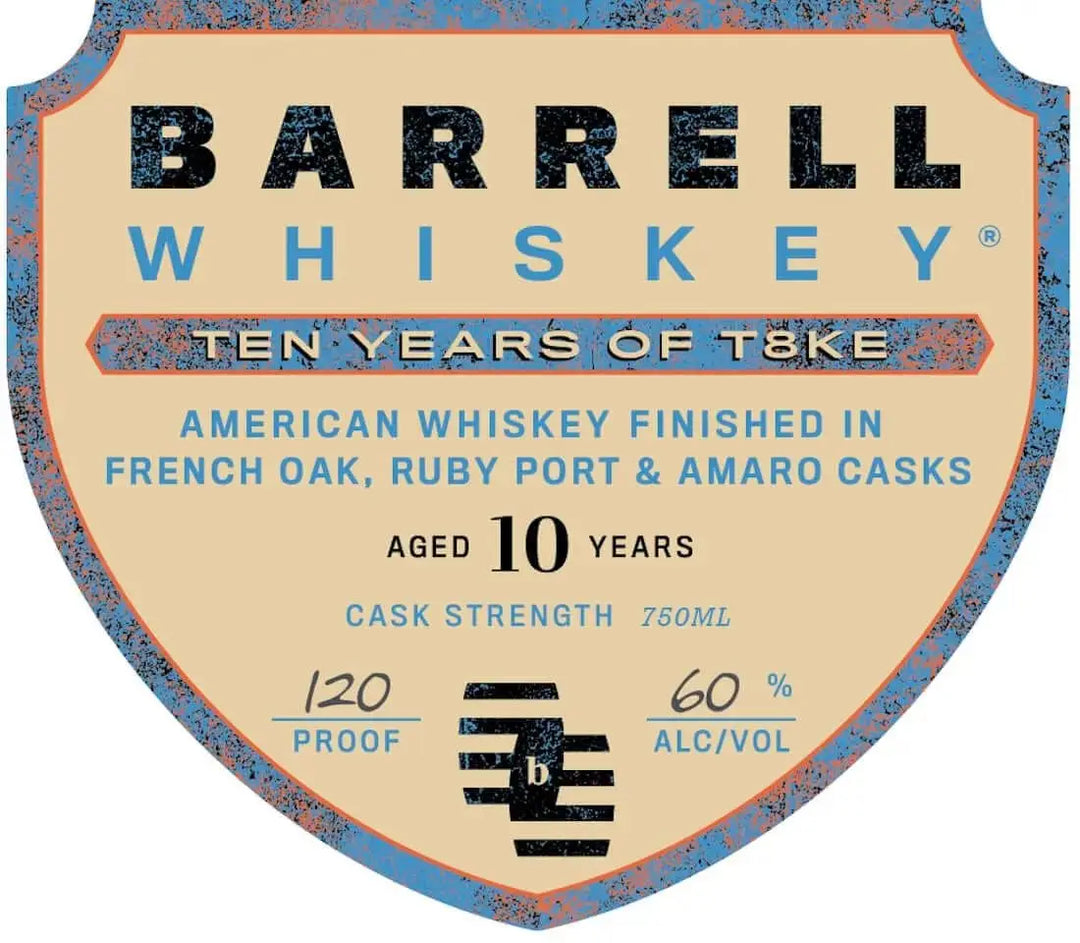 Barrell Whiskey Ten Years of T8KE Cask Strength American Whiskey - Main Street Liquor