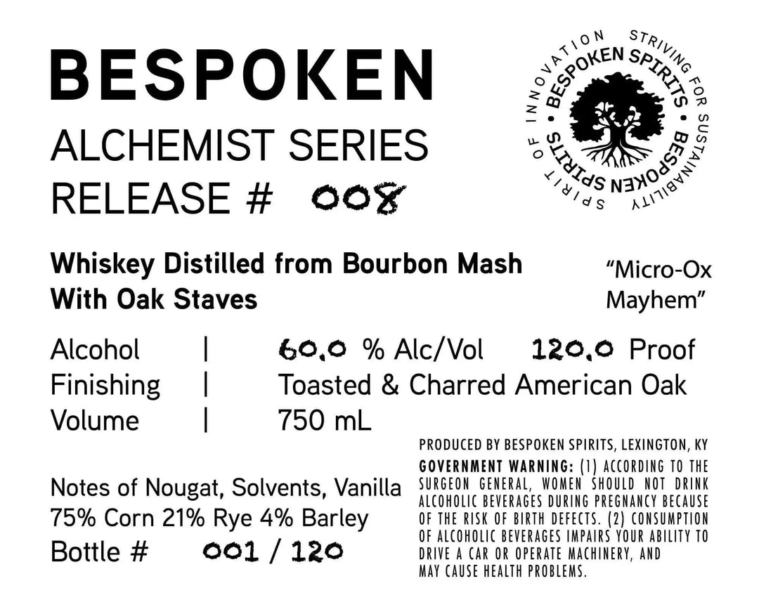 Bespoken Alchemist Series Release 008 Micro - Ox Mayhem Whiskey - Main Street Liquor