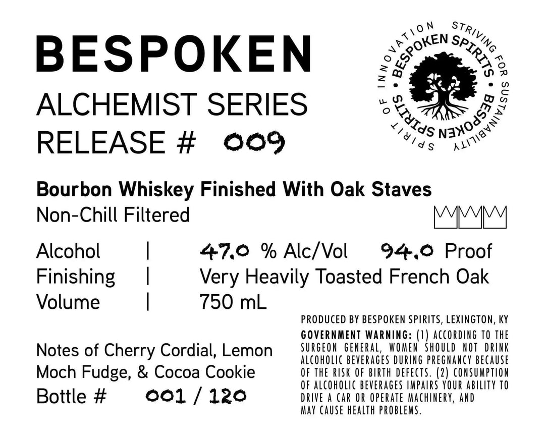 Bespoken Alchemist Series Release 009 Bourbon Whiskey - Main Street Liquor