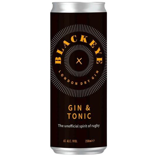 Blackeye Gin & Tonic By Mike Tindall and James Haskell 12pk - Main Street Liquor