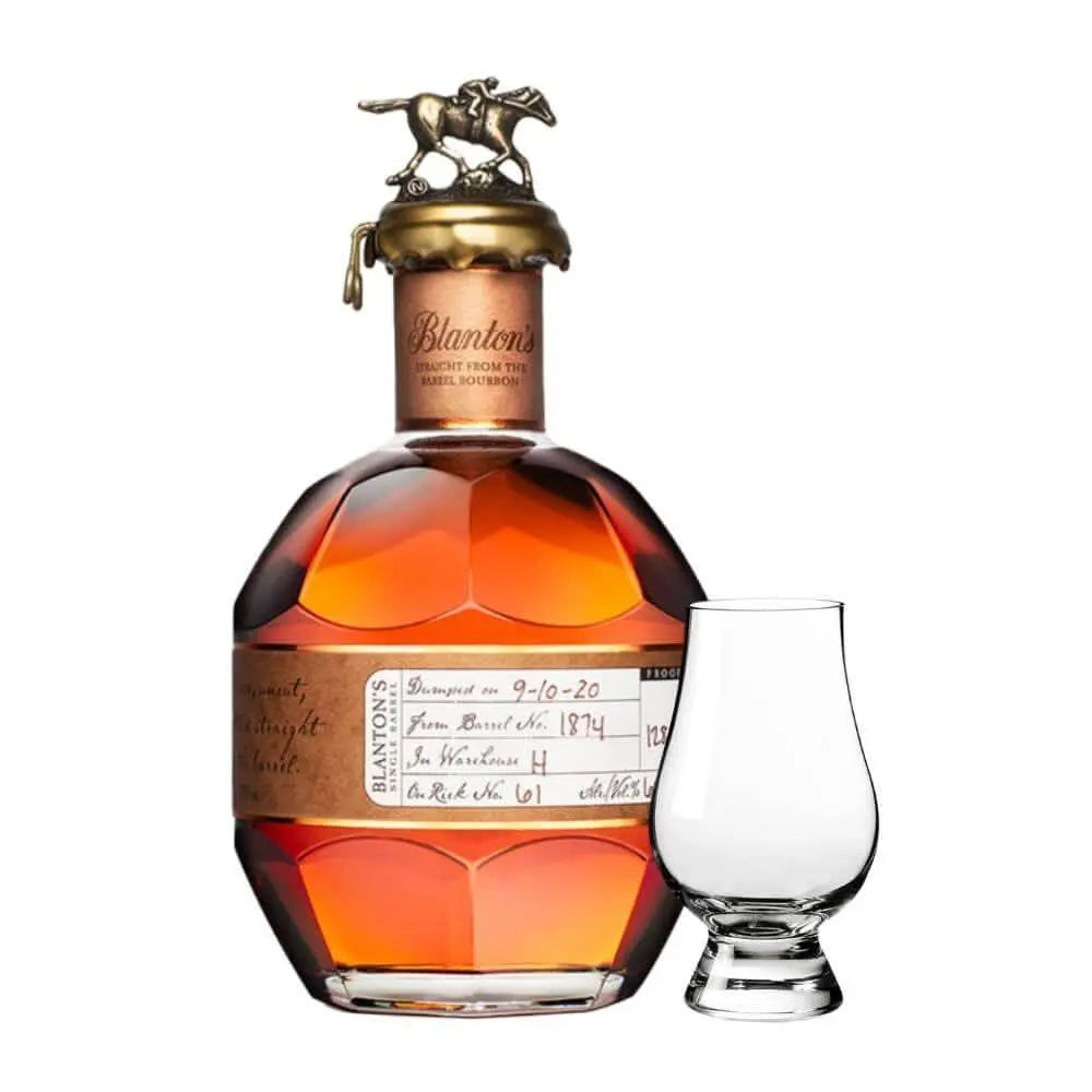 Blanton's Straight From The Barrel Bourbon Whiskey 700mL With Glencairn Glass - Main Street Liquor