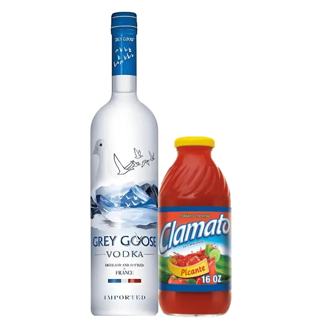 Bloody Mary Cocktail Kit: Grey Goose Vodka &amp; Clamato Picante - Main Street Liquor