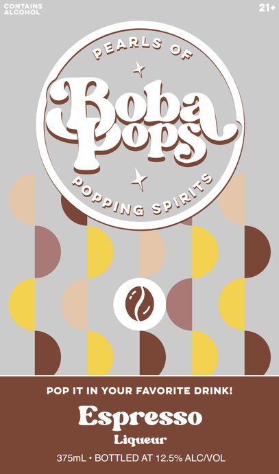 Boba Pops Espresso Liqueur Pearls of Popping Spirits 375mL - Main Street Liquor