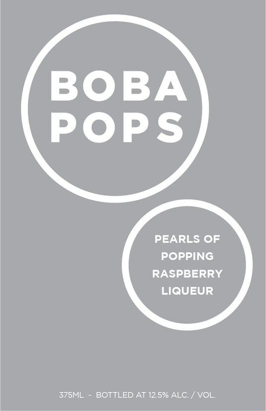 Boba Pops Raspberry Liqueur Pearls of Popping Spirits 375mL - Main Street Liquor