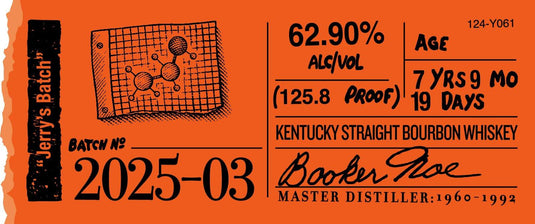 Booker's Kentucky Straight Bourbon Whiskey Jerry’s Batch 2025 - 03 - Main Street Liquor