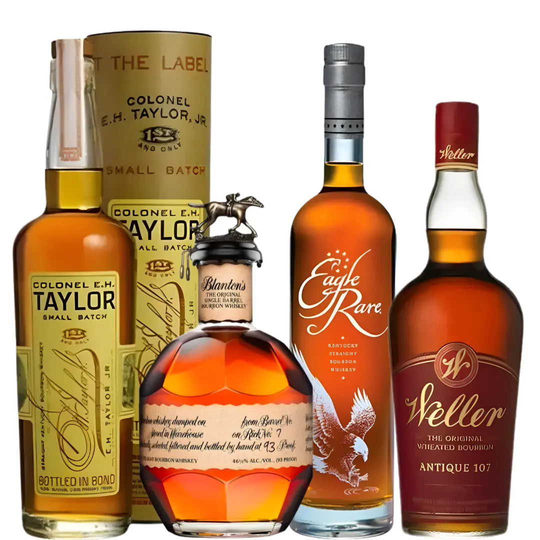 Bourbon Lover Bundle: Blanton's Single Barrel, Weller 107, E.H. Taylor Small Batch & Eagle Rare Heritage Bundle - Main Street Liquor