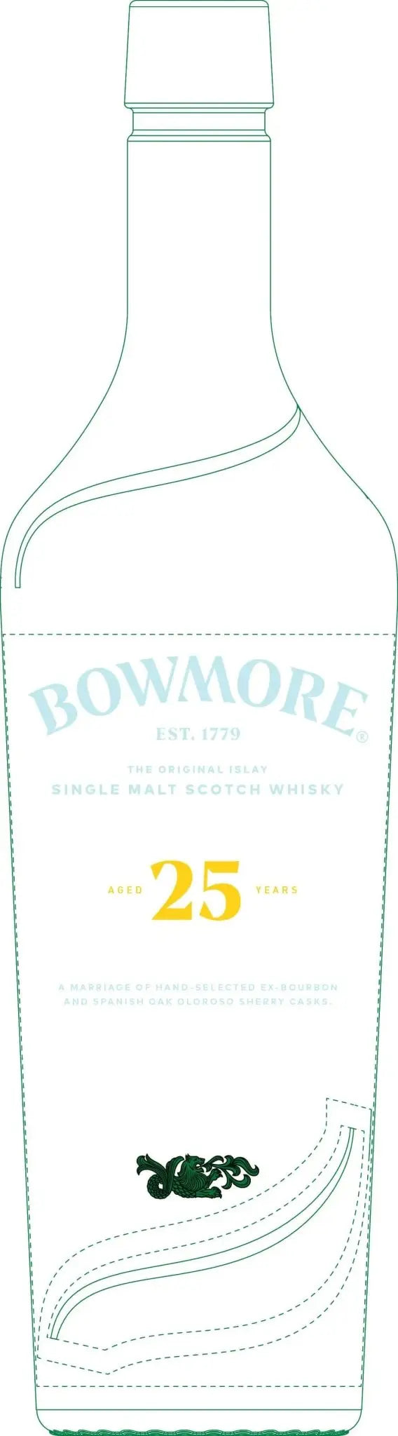Bowmore 25 Year Old Islay Single Malt Scotch Whisky 700ml - Main Street Liquor
