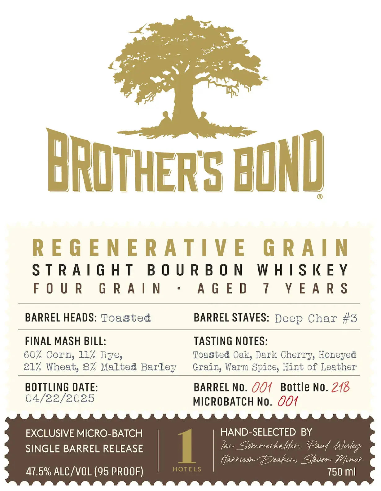 Brother’s Bond Regenerative Grain Straight Bourbon Whiskey 7 Year Aged Limited Micro - Batch - Main Street Liquor