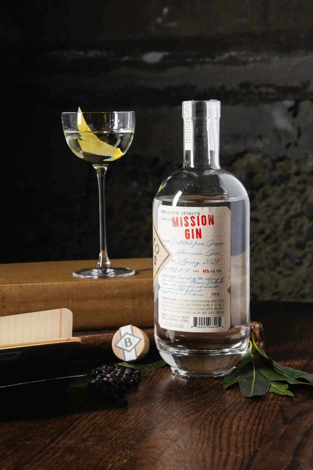 Brucato Mission Gin – California Grape - Based American Gin 750ml - Main Street Liquor