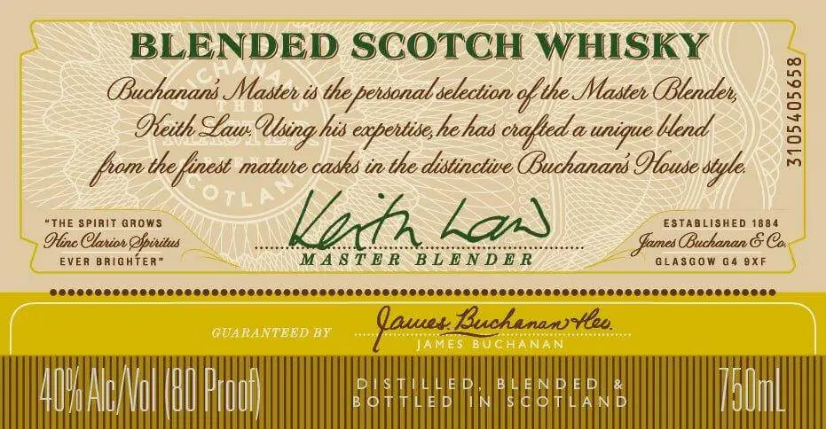 Buchanan's Master Blended Scotch Whisky - Main Street Liquor