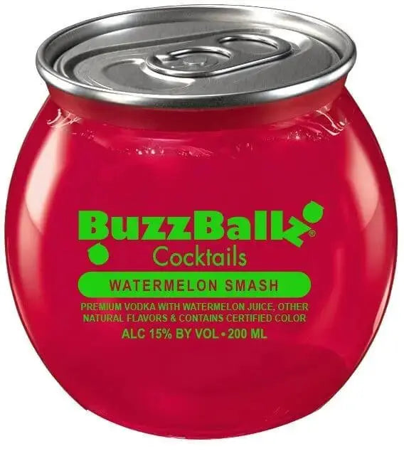 BuzzBallz Watermelon Smash 187mL 24 Pack Case - Main Street Liquor