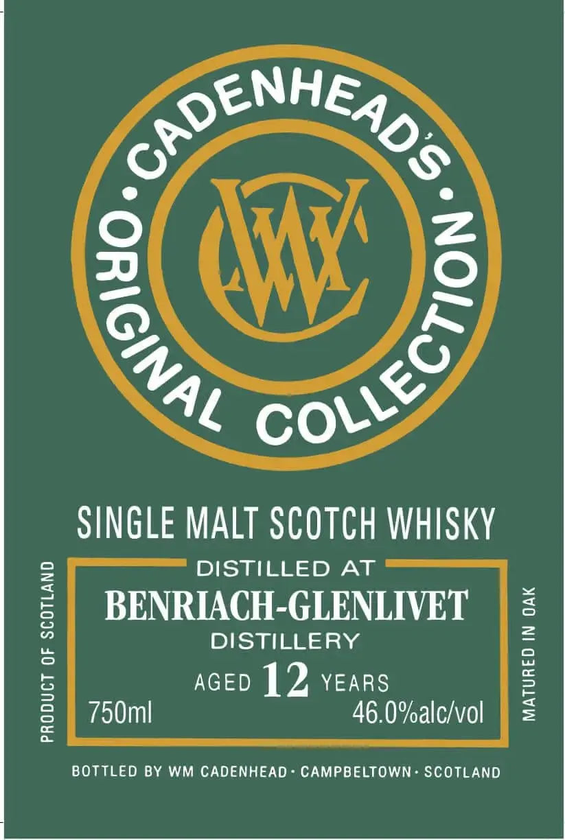Cadenhead's Original Collection Benriach - Glenlivet 12 Year - Main Street Liquor